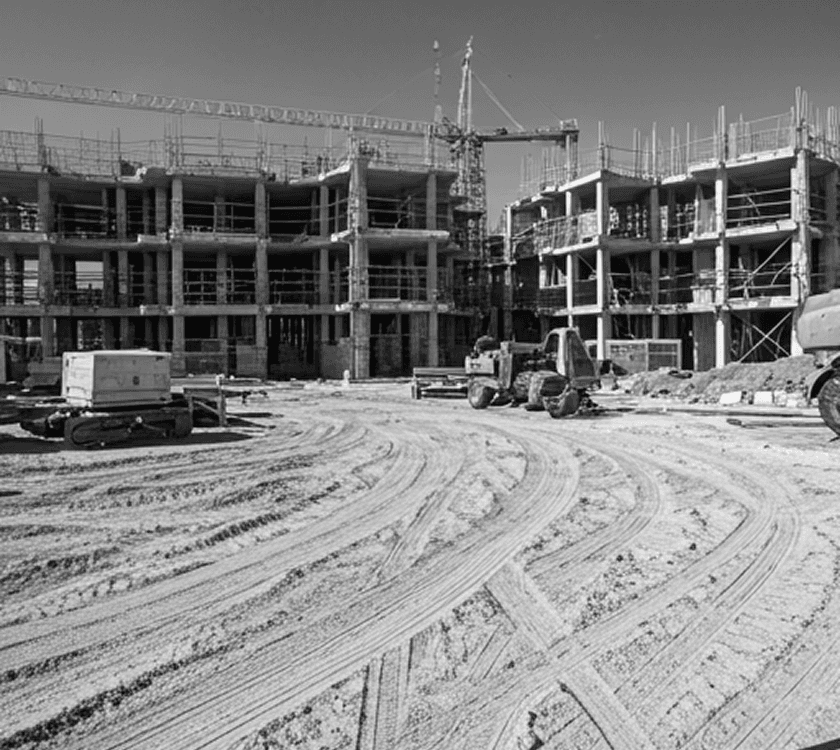 Project Management — construction site overview